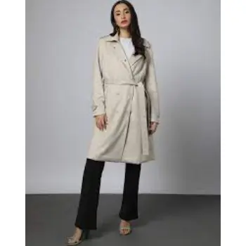 Women Trench Coat with Belt For Women 